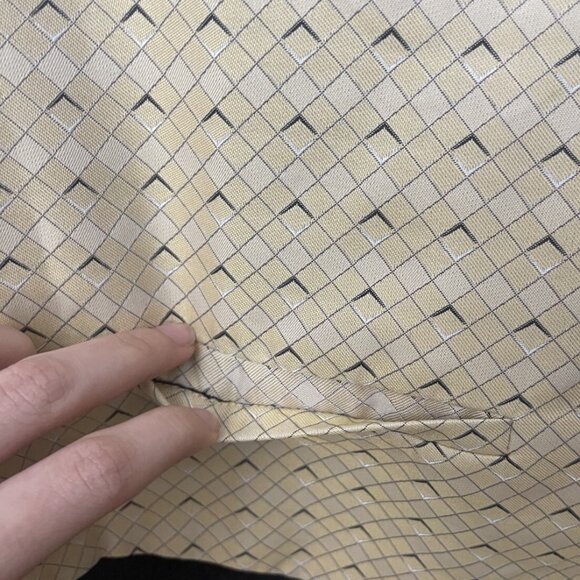 Moda Formal Wear Suit Vest Size Adult Large Mens Button light Yellow White - Picture 3 of 11